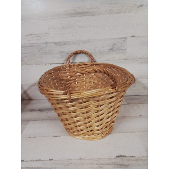 Farmhouse Small Decorative Medium Size Basket With Handles - Picture 5 of 13